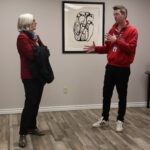 Ninister Hajdu with Greg Vallance at Marathon Confederation College